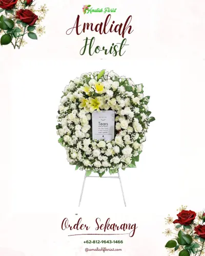 Krans Bunga Duka Cita di Ciherang Pondok